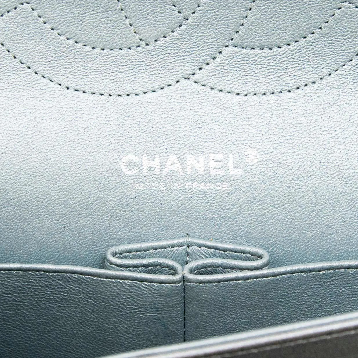 Chanel Silver Jumbo Classic Flap