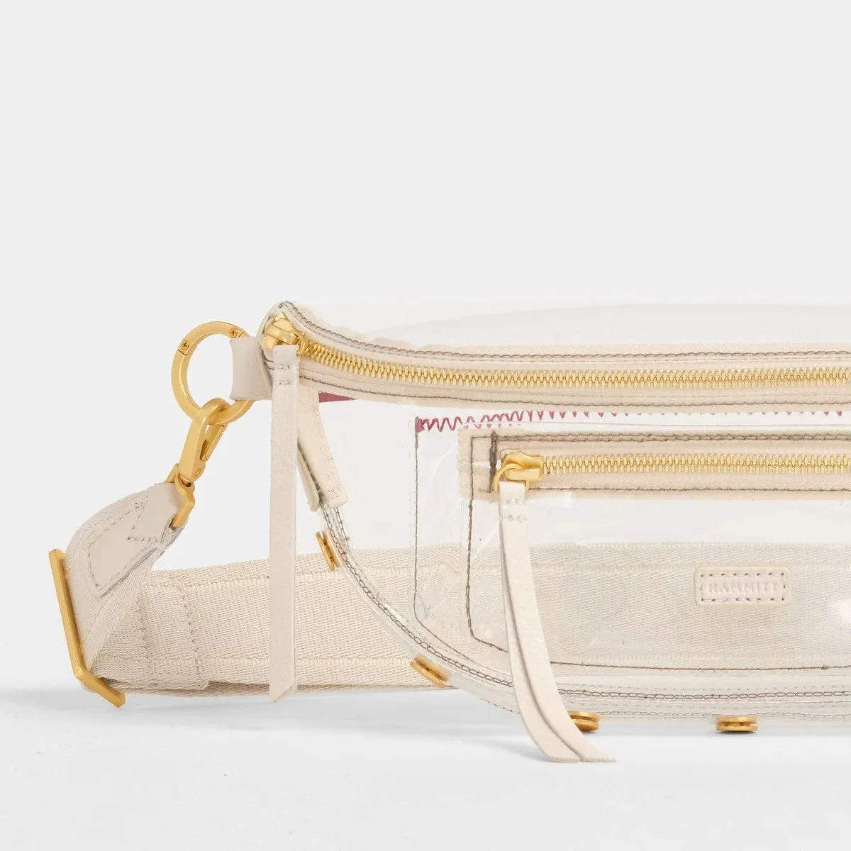 CHARLES CROSSBODY CLEAR MED - Calla Lily White/Brushed Gold