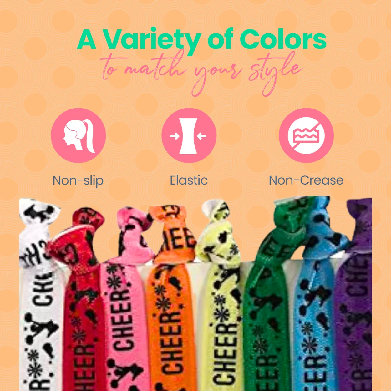 Cheer Multi Colored Hair Ties