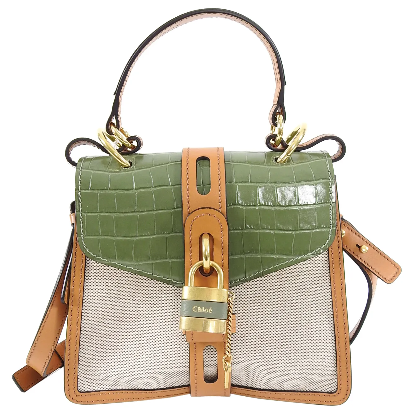 Chloe Aby Small Canvas and Misty Green Day Bag