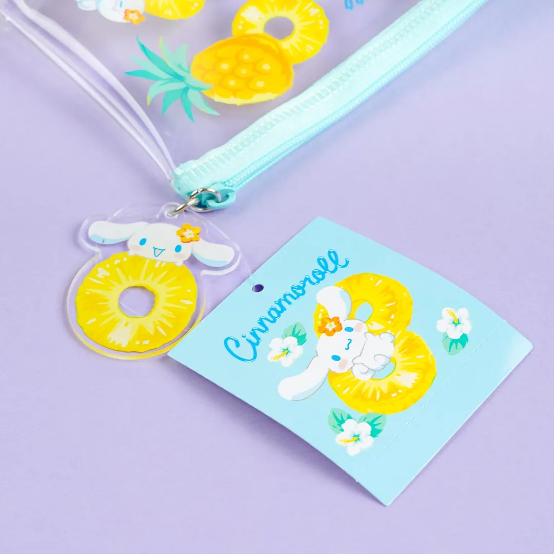 Cinnamoroll & Pineapple Flat Clear Pen Case