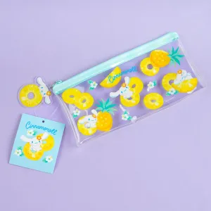 Cinnamoroll & Pineapple Flat Clear Pen Case