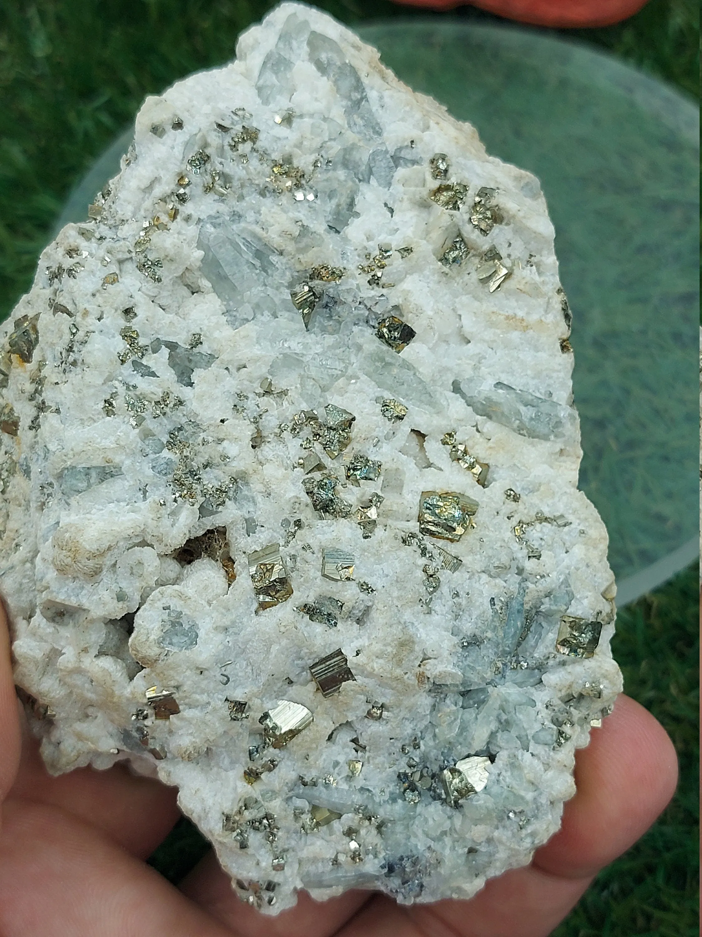 Combination Natural Rough Speciment with Galena - Pyrite - Calcite