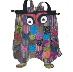 Cotton Owl Flap Backpack - Wholesale