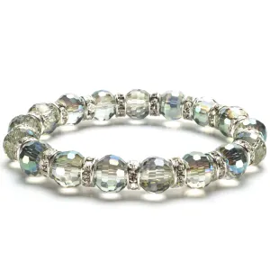 Crystal Vitrail Medium Gorgeous Glass Bracelet with Cubic Zirconia Crystals