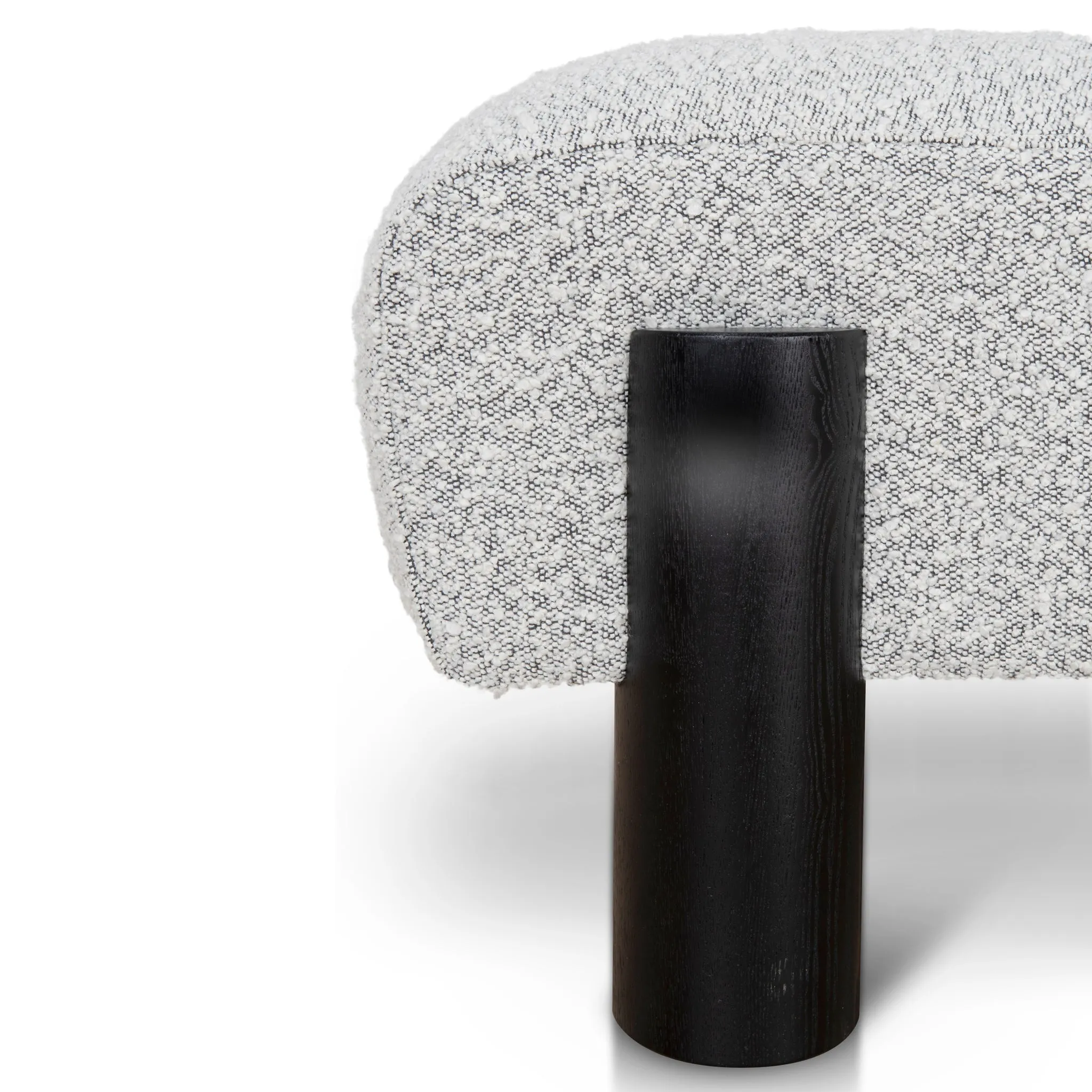 Deandre Armchair - Charcoal White Boucle