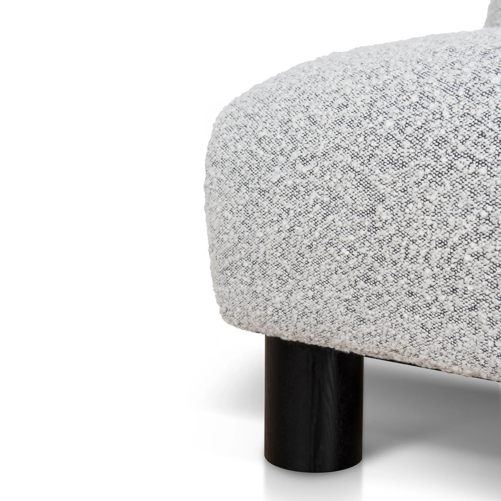 Deandre Armchair - Charcoal White Boucle