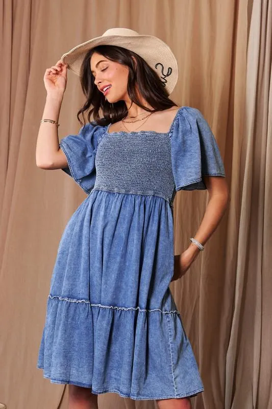 Denim Short Dress