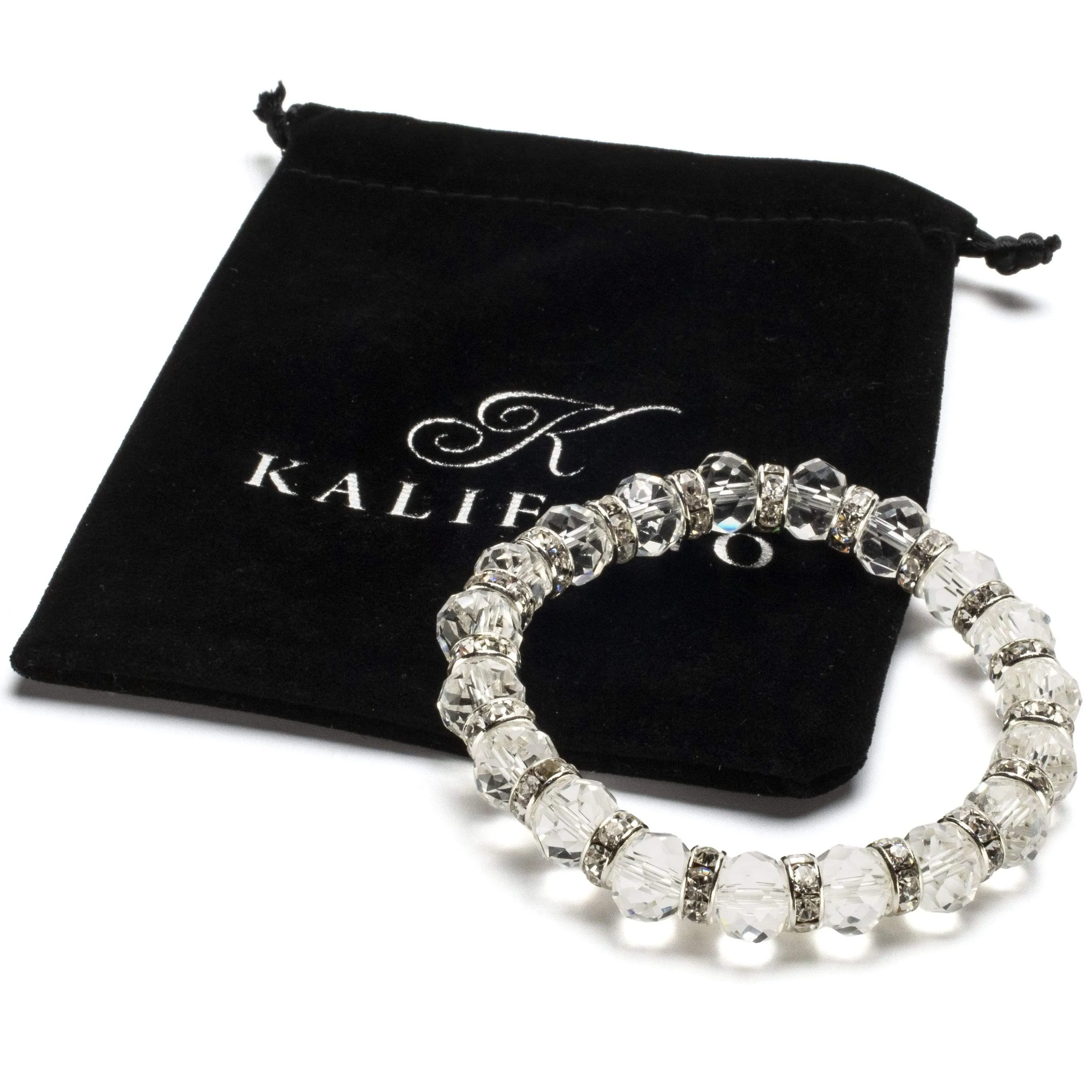 Diamond Gorgeous Glass Bracelet with Cubic Zirconia Crystals