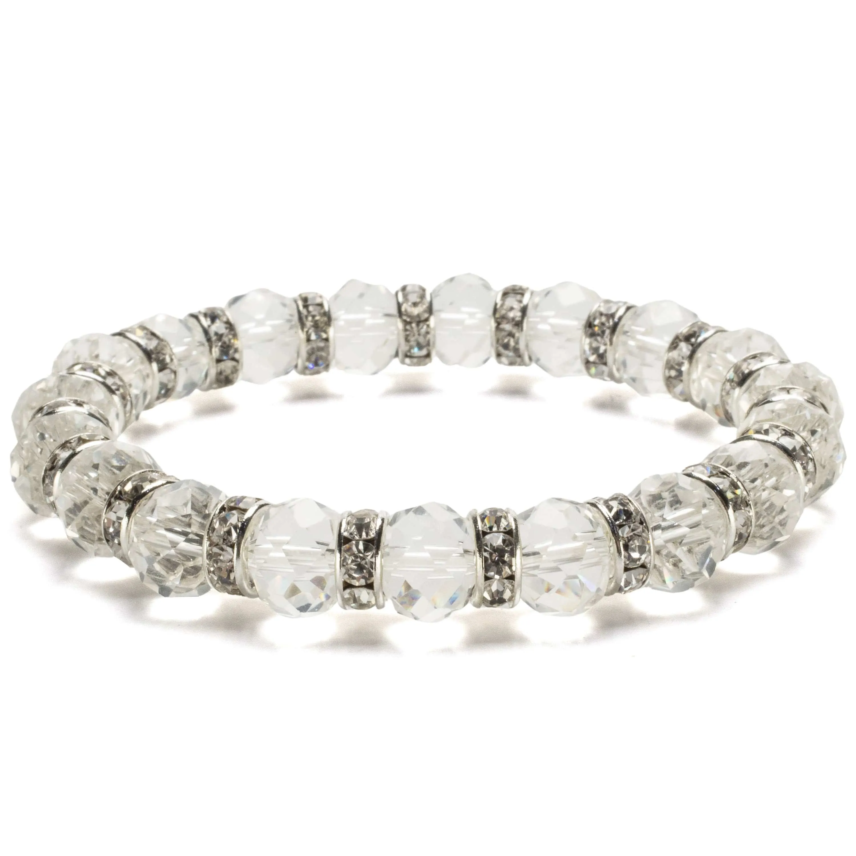 Diamond Gorgeous Glass Bracelet with Cubic Zirconia Crystals