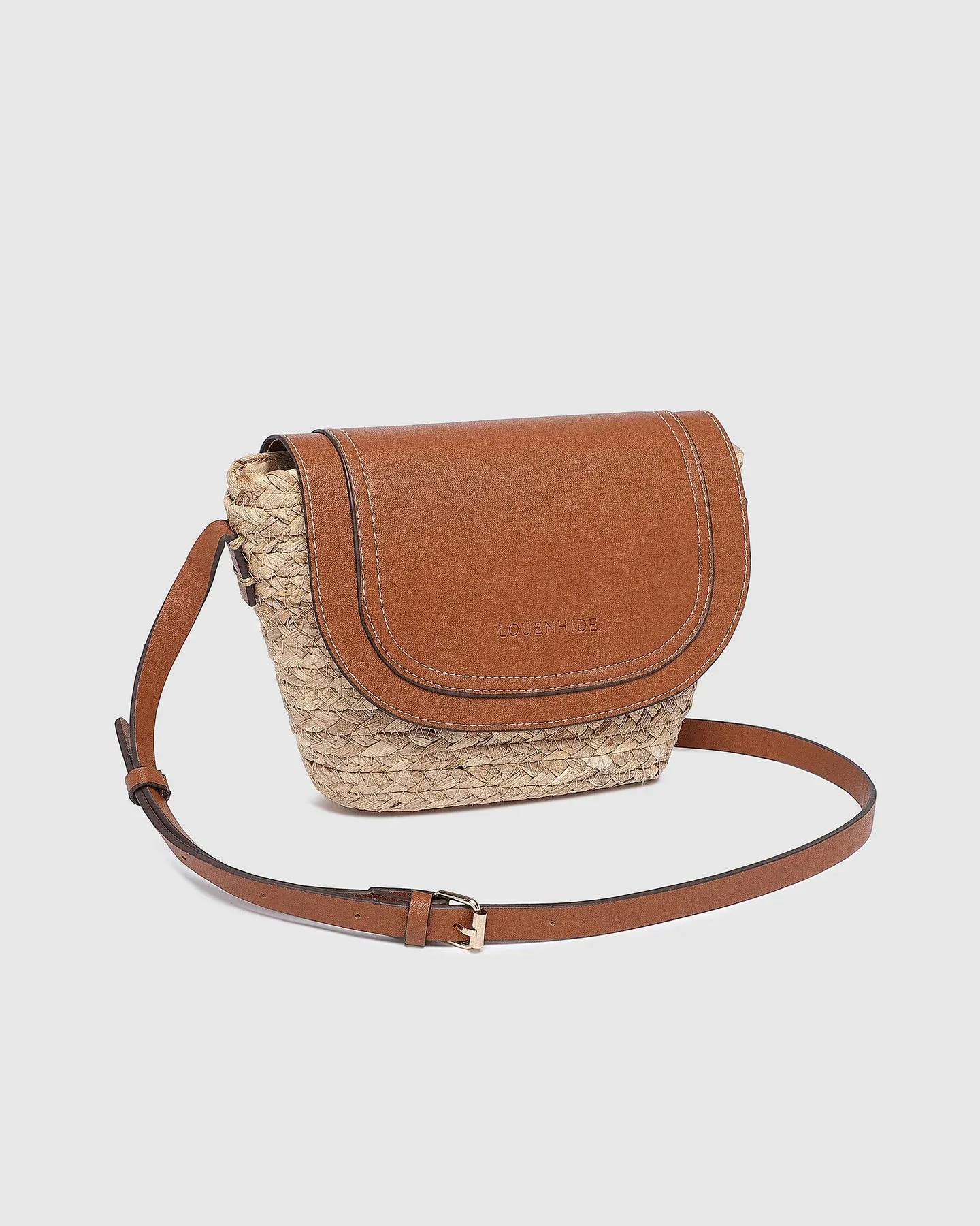 Dixie Straw Crossbody Bag - Natural Tan