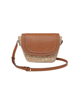 Dixie Straw Crossbody Bag - Natural Tan