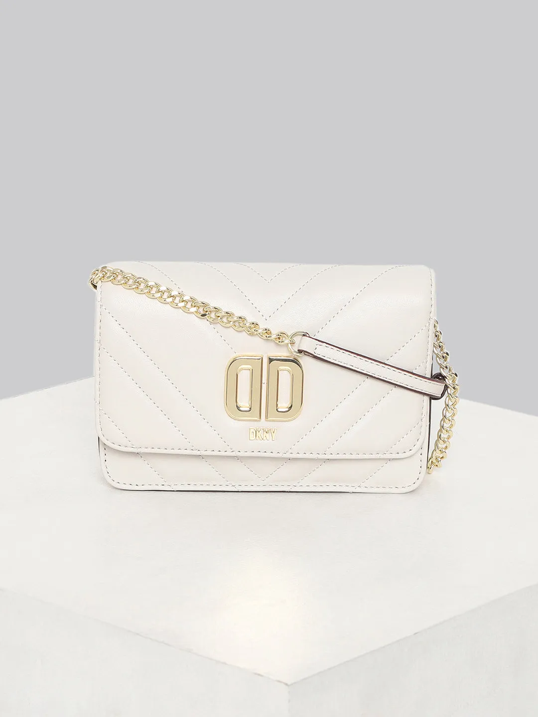 DKNY Women Grey Solid Crossbody