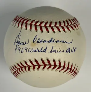 Donn Clendenon Signed And Inscribed 1969 World Series MVP Baseball Rawlings MLB (JSA NN88981)