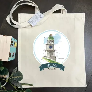 Downtown Sketcher Canvas Tote - Citadel Clock Tower Halifax