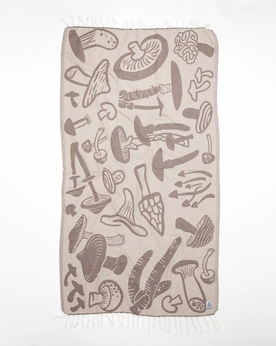 Edible & Poisonous Mushrooms Turkish Towel