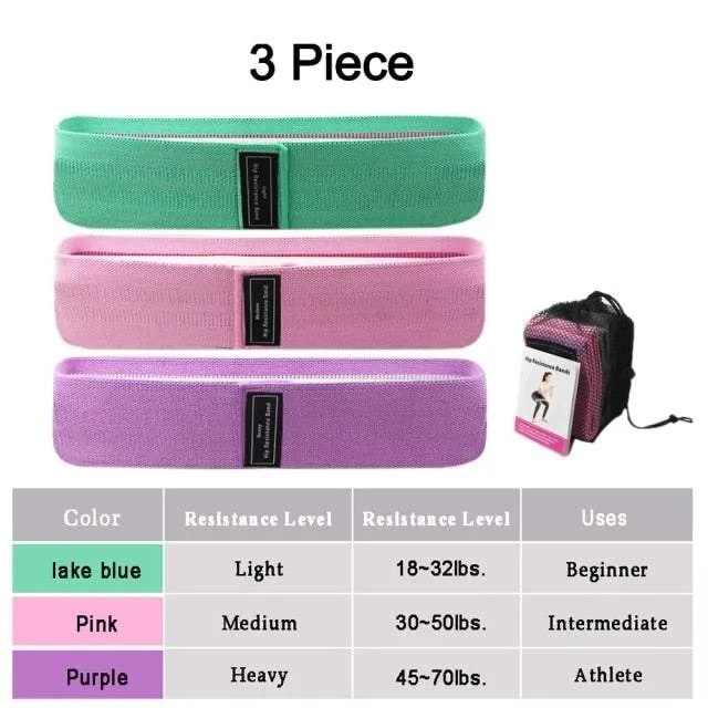 Elastic Fitness Resistance Band (3pcs)