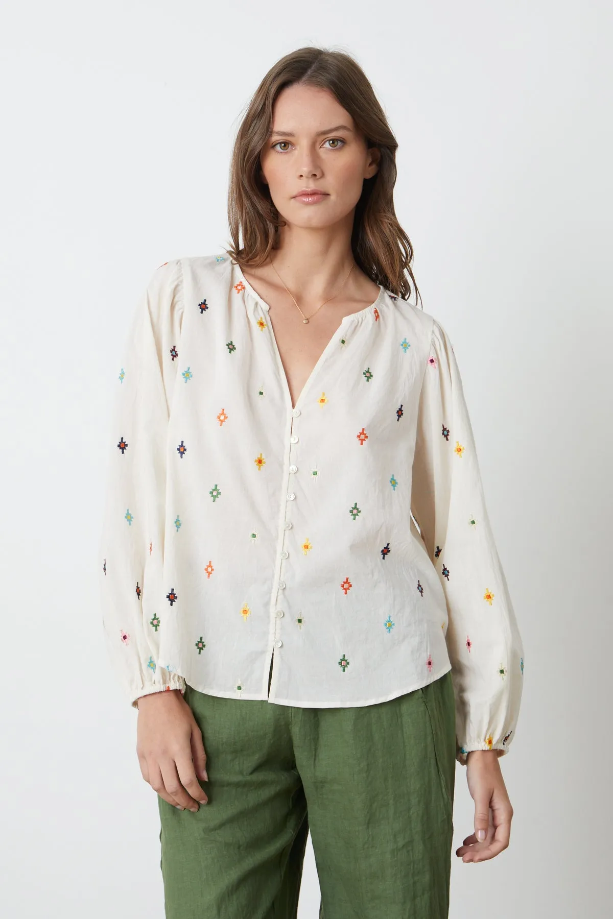 ELIZABETH EMBROIDERED BOHO TOP