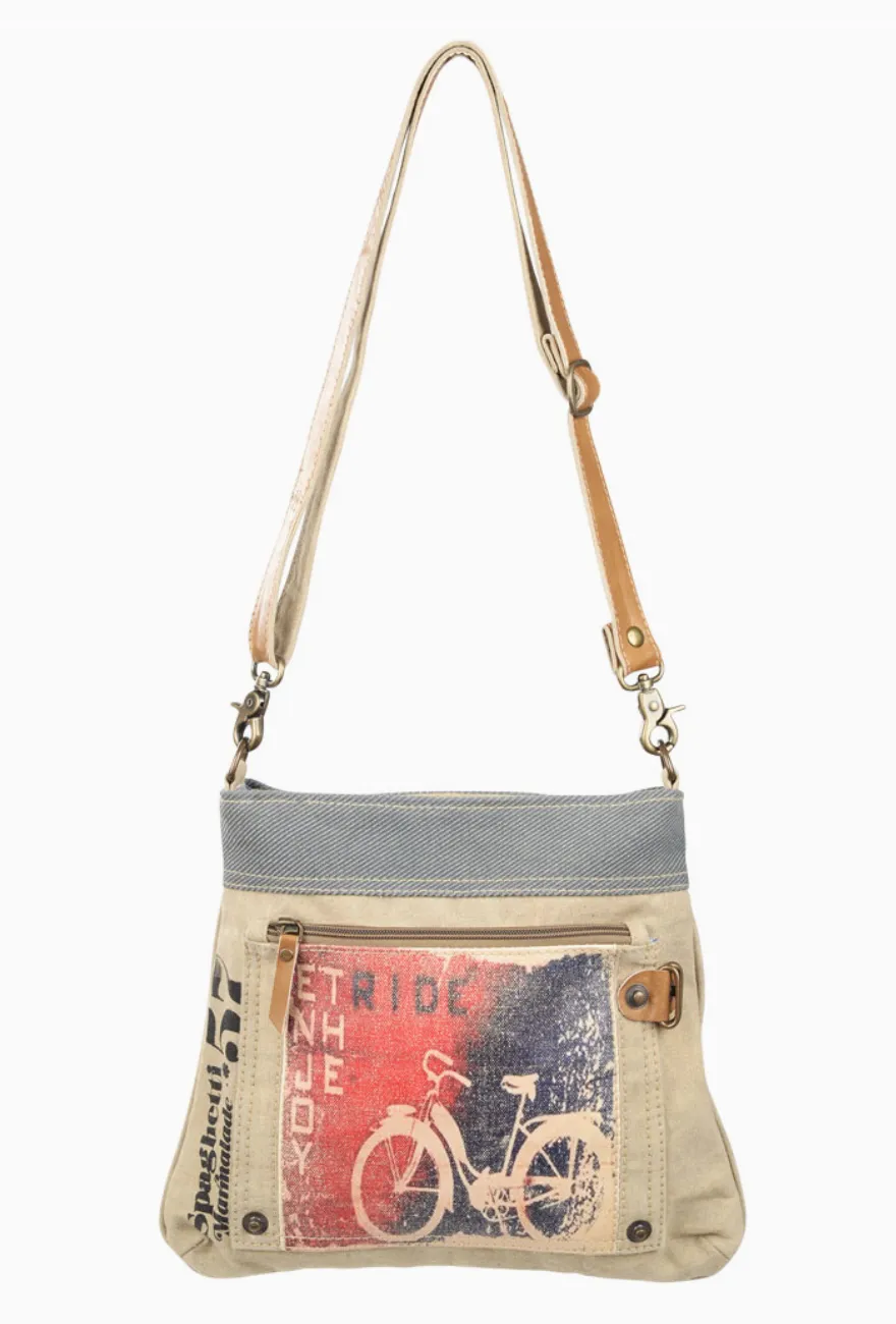 Enjoy the Ride Canvas Crossbody Bag