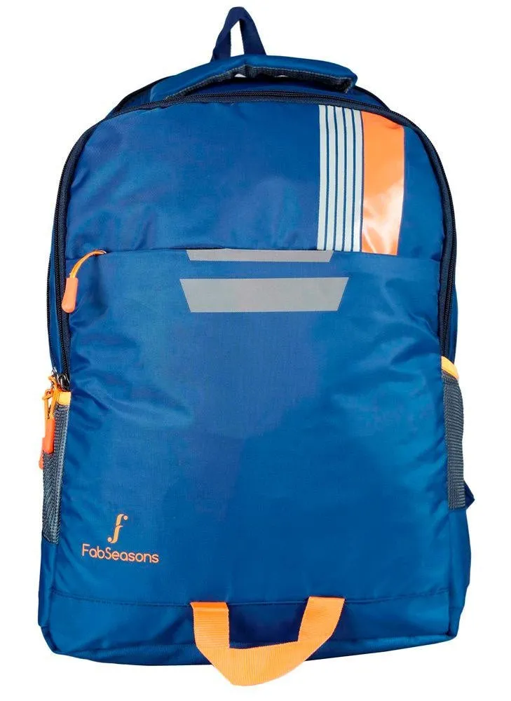 FabSeasons Printed Blue Backpack Bag with reflector patch