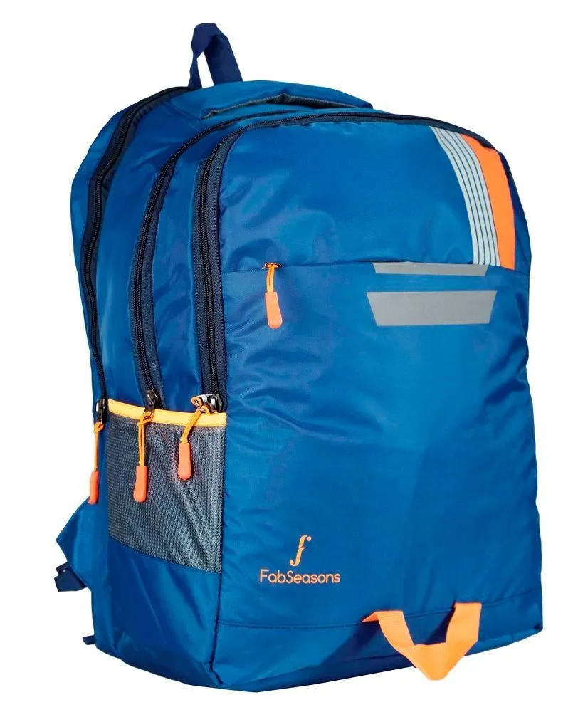 FabSeasons Printed Blue Backpack Bag with reflector patch