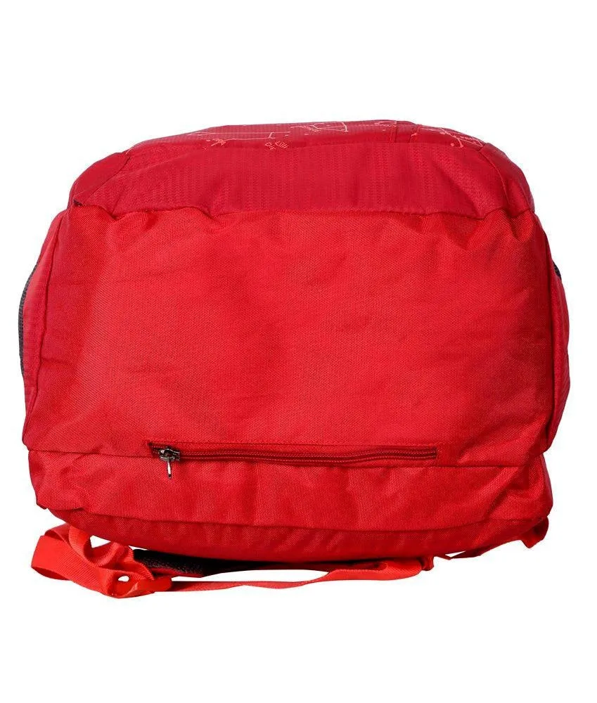 FabSeasons Printed Space Red Backpack for Multipurpose use