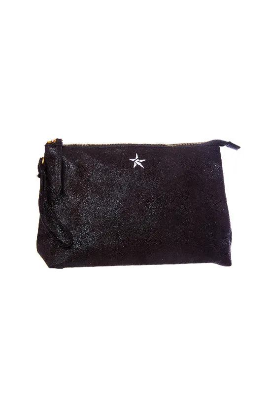 Faux Suede in Black Rebel Beauty Bag