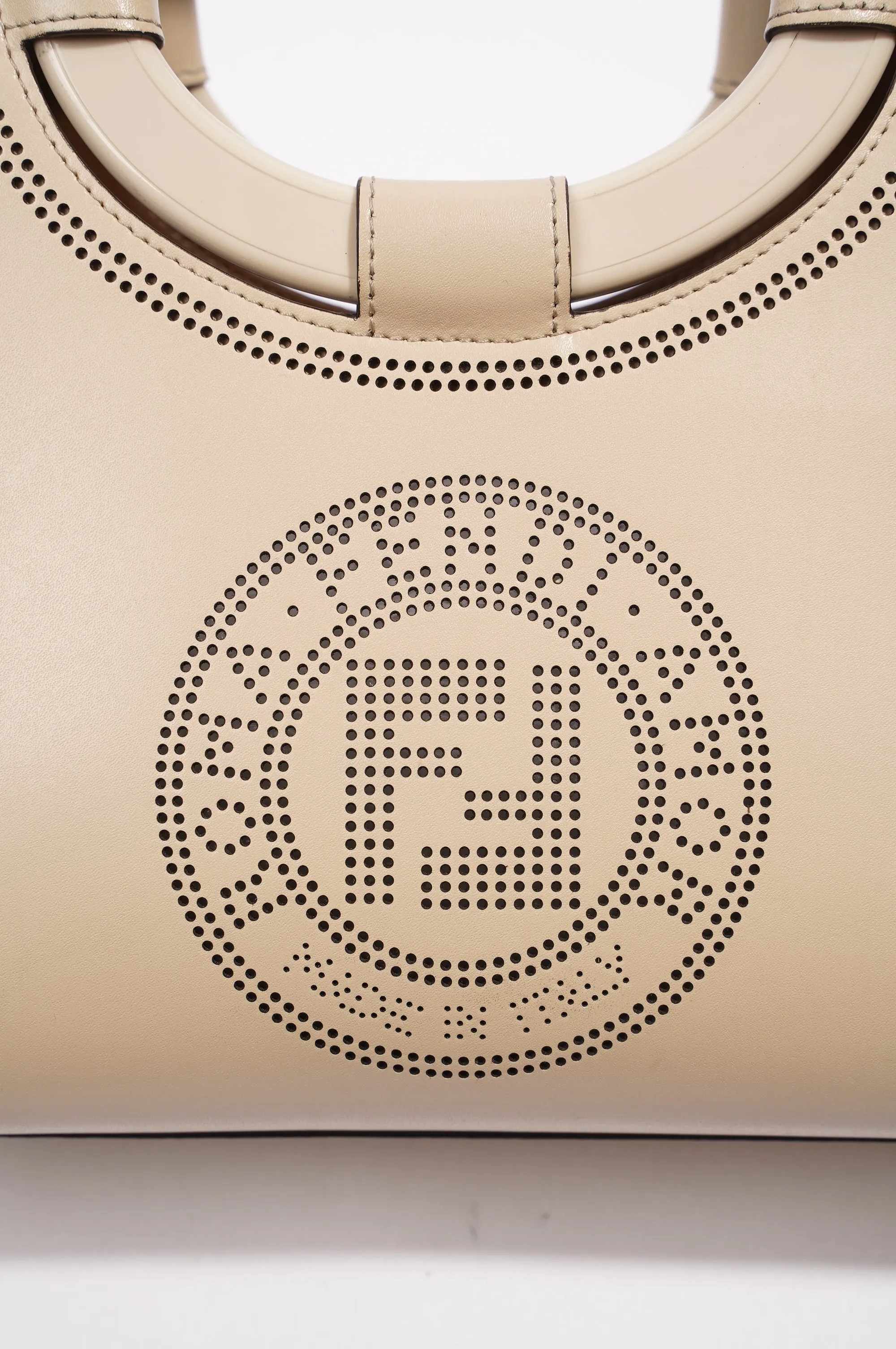 Fendi Runway Shopping Bag Cream Leather