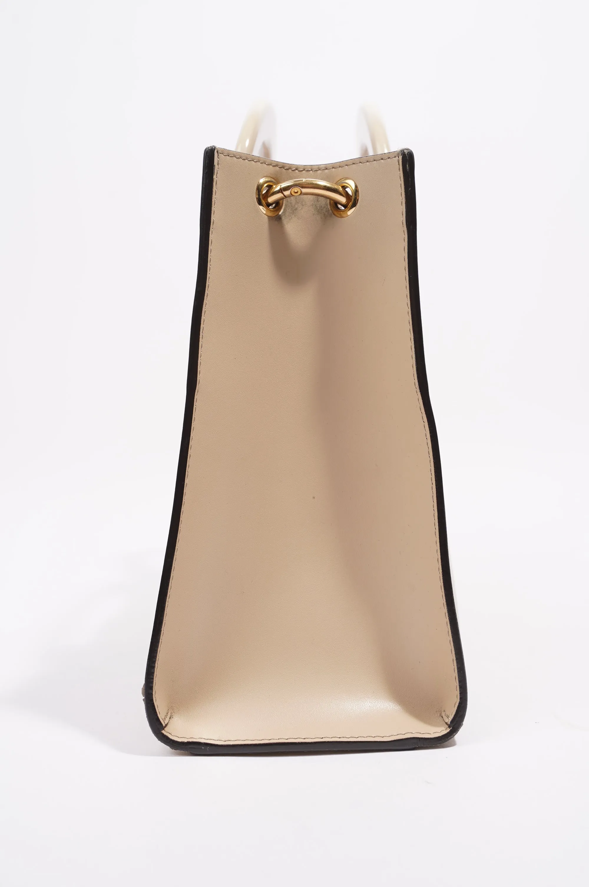 Fendi Runway Shopping Bag Cream Leather