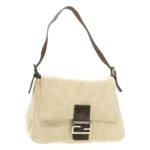 Fendi Zucca Canvas Mamma Baguette Shoulder Bag