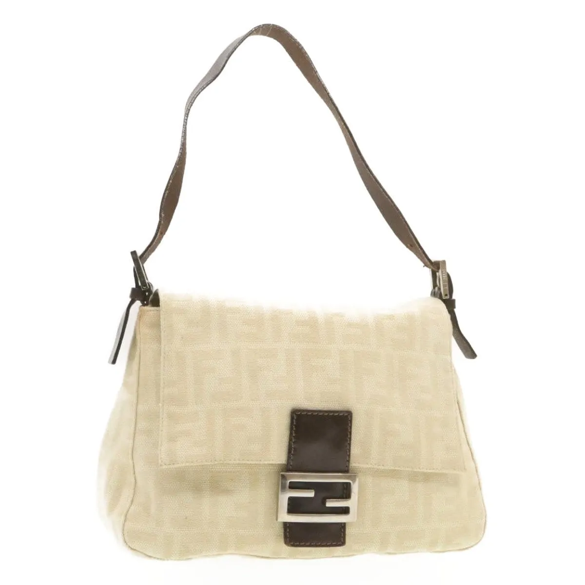 Fendi Zucca Canvas Mamma Baguette Shoulder Bag