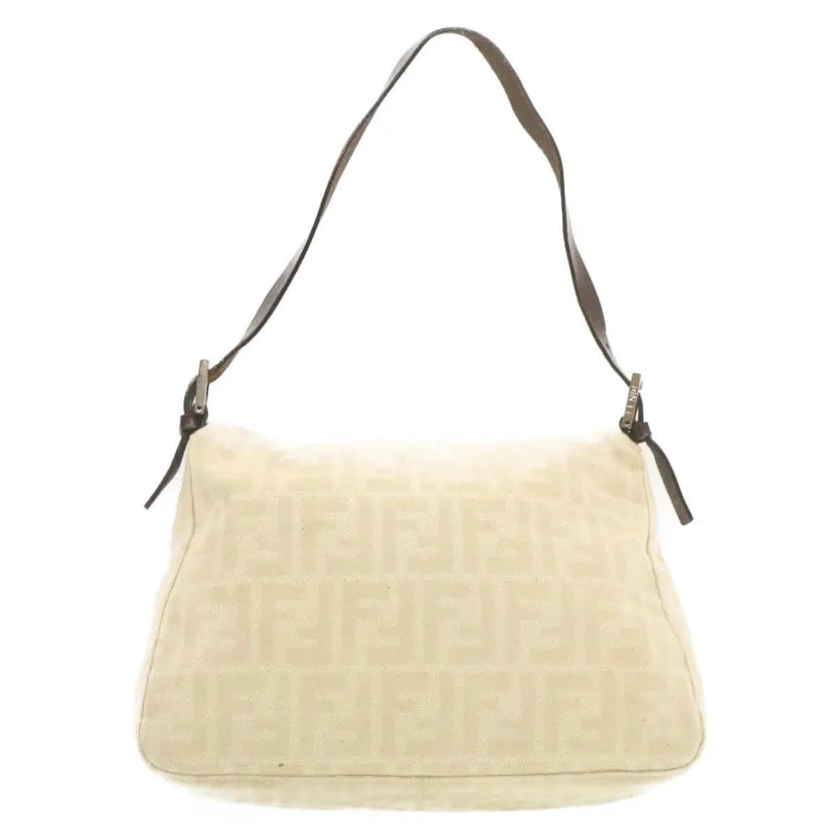 Fendi Zucca Canvas Mamma Baguette Shoulder Bag