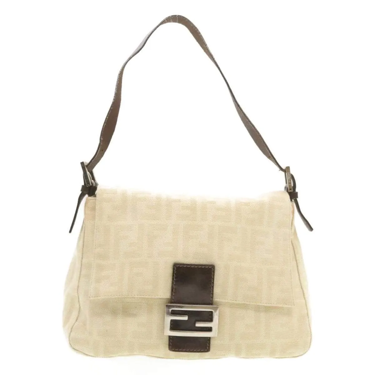 Fendi Zucca Canvas Mamma Baguette Shoulder Bag