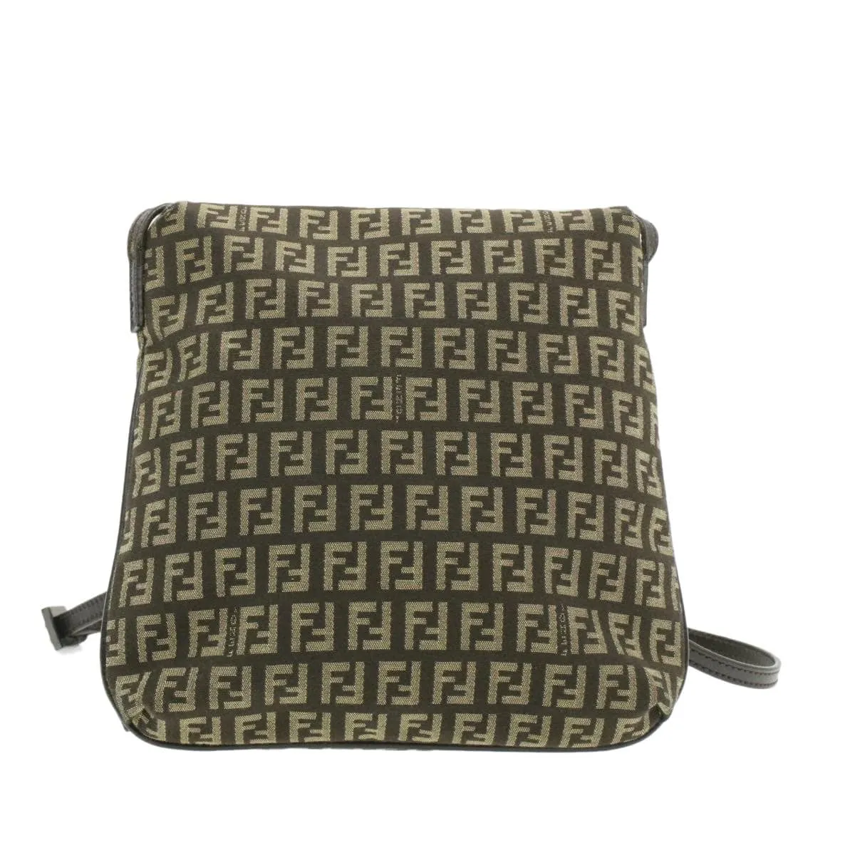 FENDI Zucchino Canvas Mamma Baguette Crossbody Bag