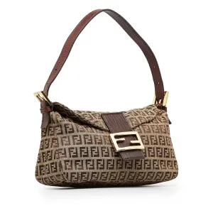 Fendi Zucchino Double Flap Baguette (SHG-30Rj5M)