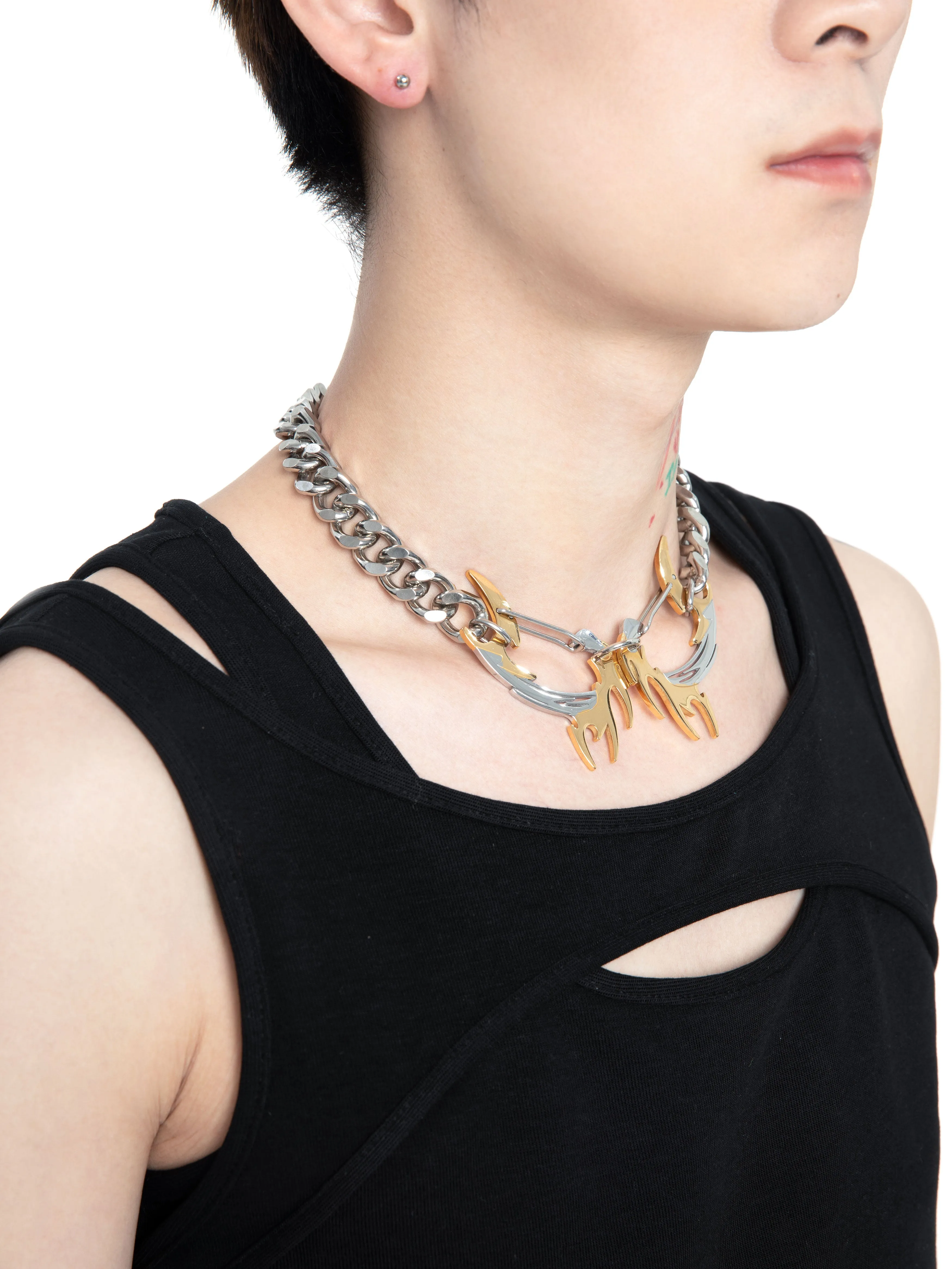 Fervooor Futureistic golden dragon necklace