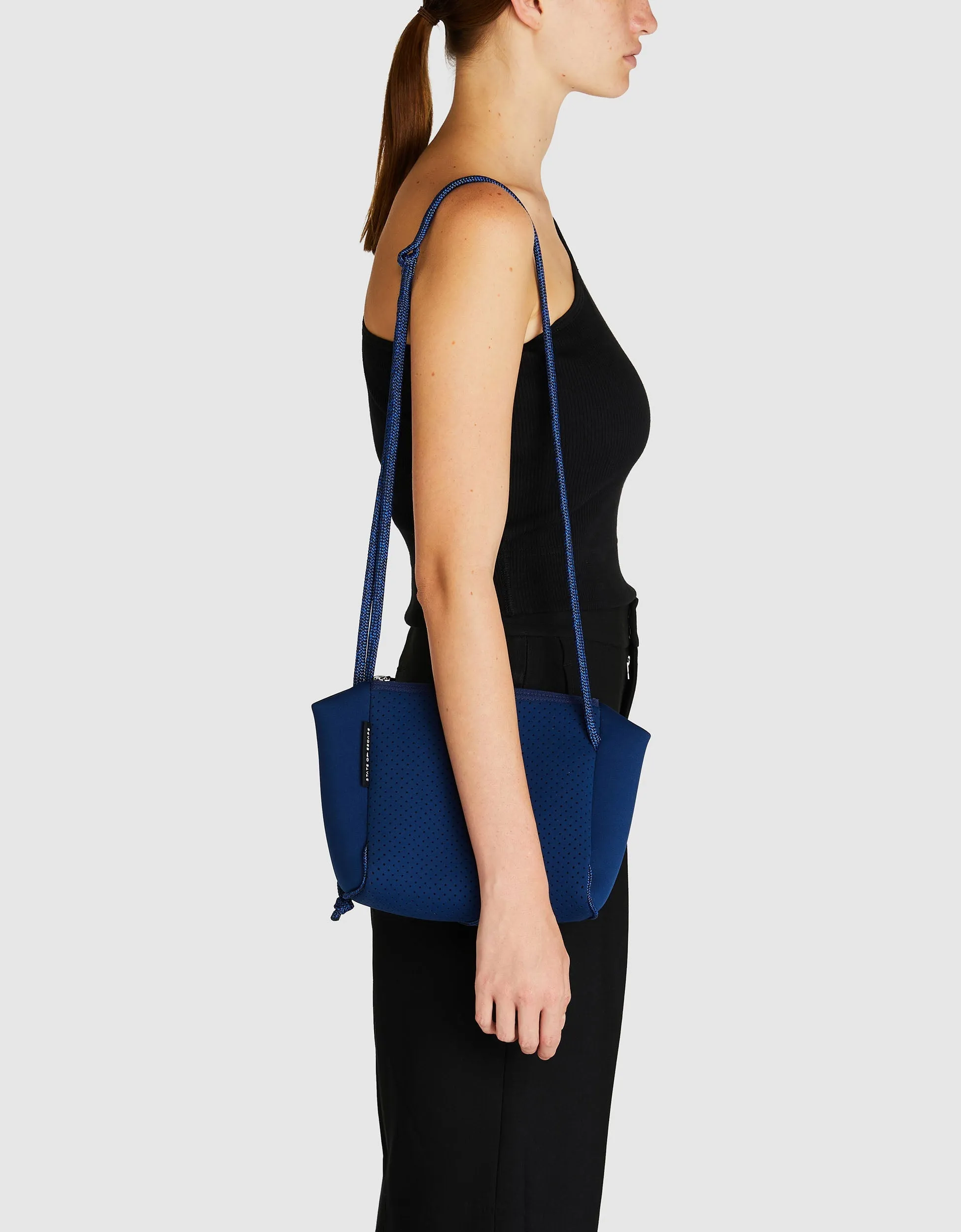 Festival crossbody in navy with blended rope