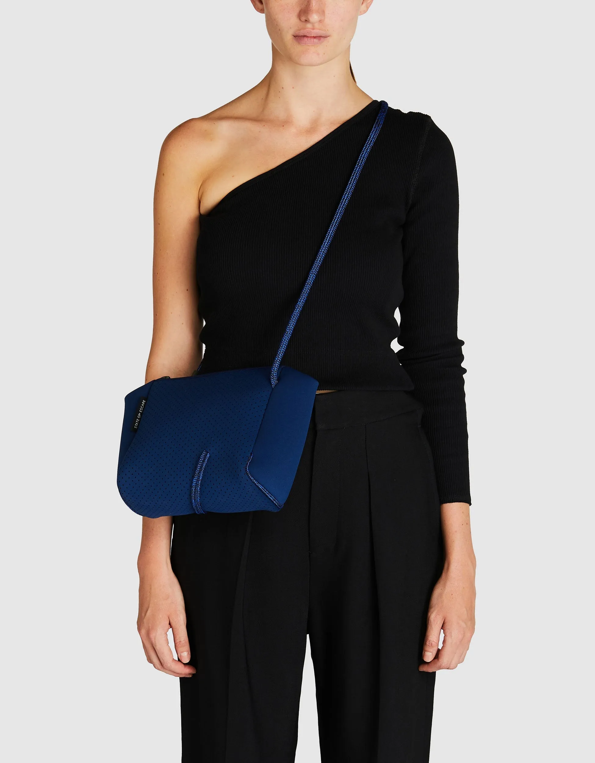 Festival crossbody in navy with blended rope