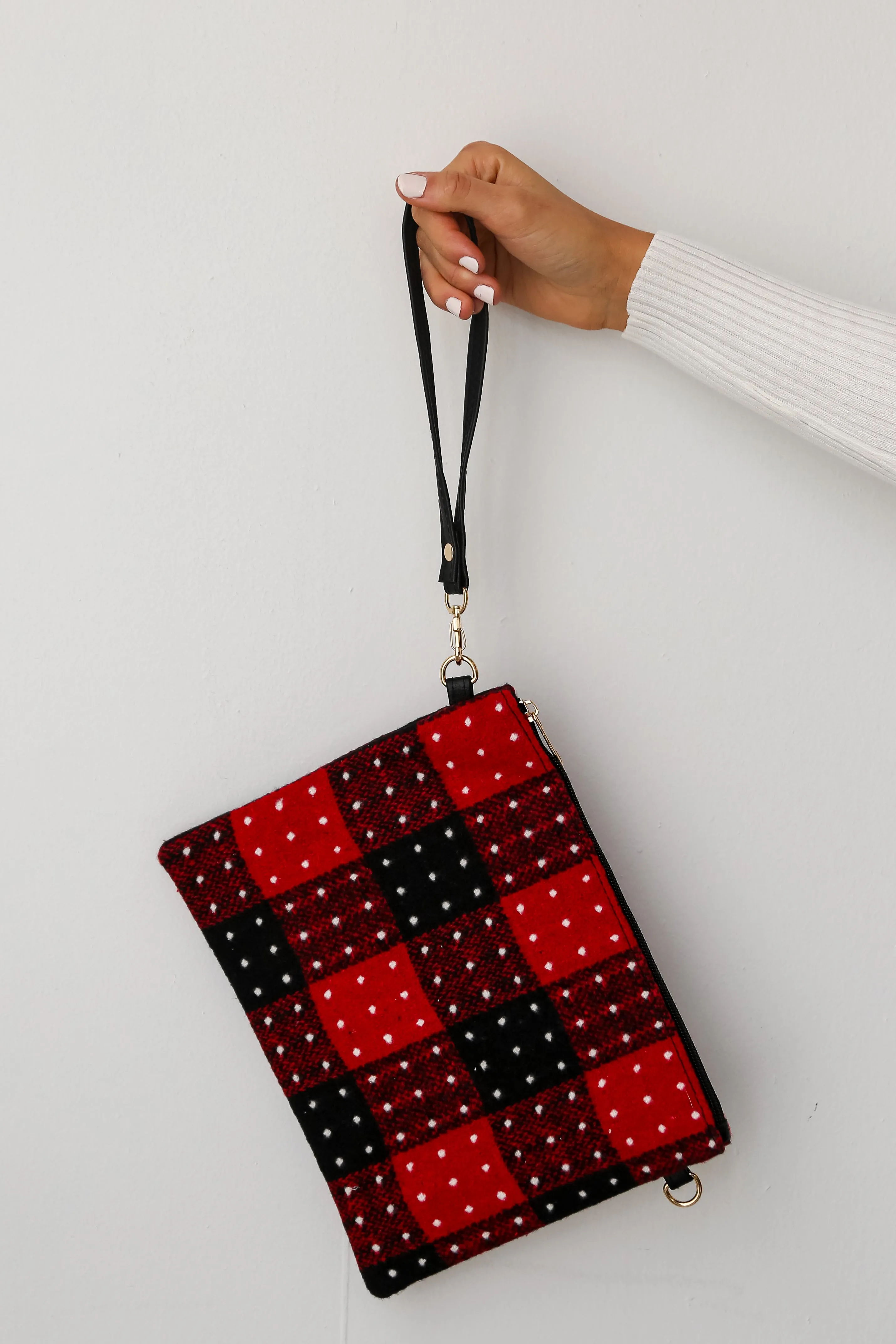 FINAL SALE - All The Feels Red Plaid Crossbody Bag - DOORBUSTER