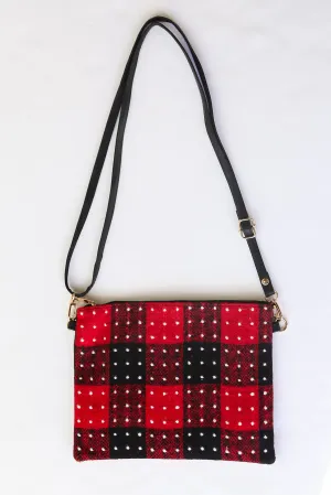 FINAL SALE - All The Feels Red Plaid Crossbody Bag - DOORBUSTER