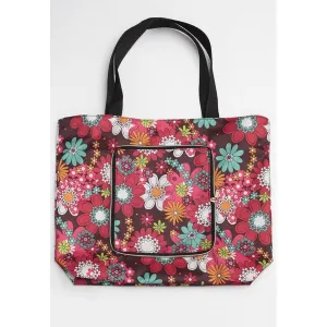 FLORAL FOLDAWAY SHOPPING BAG