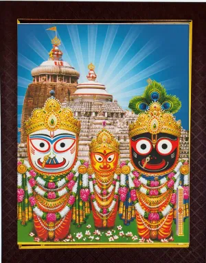 Framtastic Lord Sri Jagannath Puri Religious Wood Photo Frames God Photo Frame: 10x13 Inches Brown