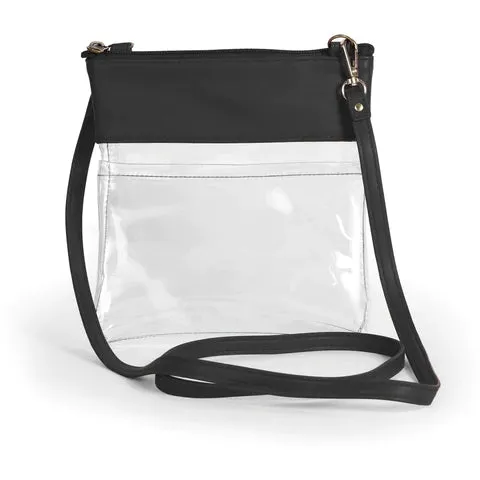 Gameday Crossbody in Vegan Leather in Black