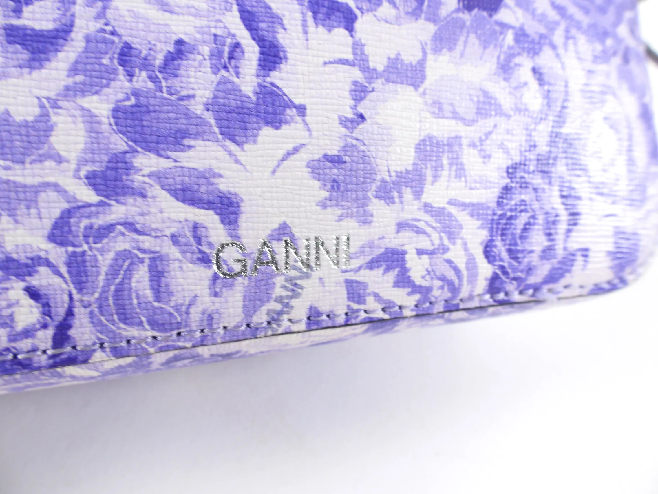 Ganni Purple Floral Small Crossbody Camera Bag