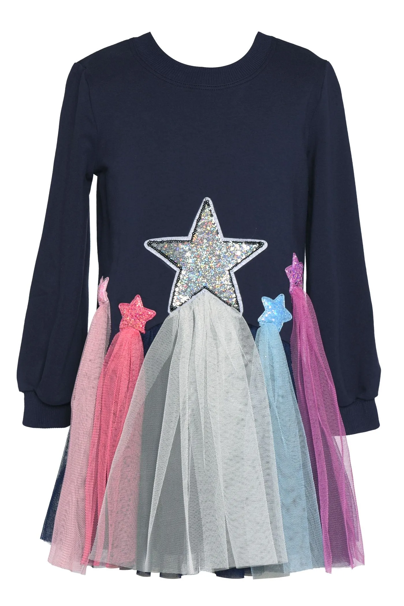 GBY Navy Shooting Stars Tulle Dress