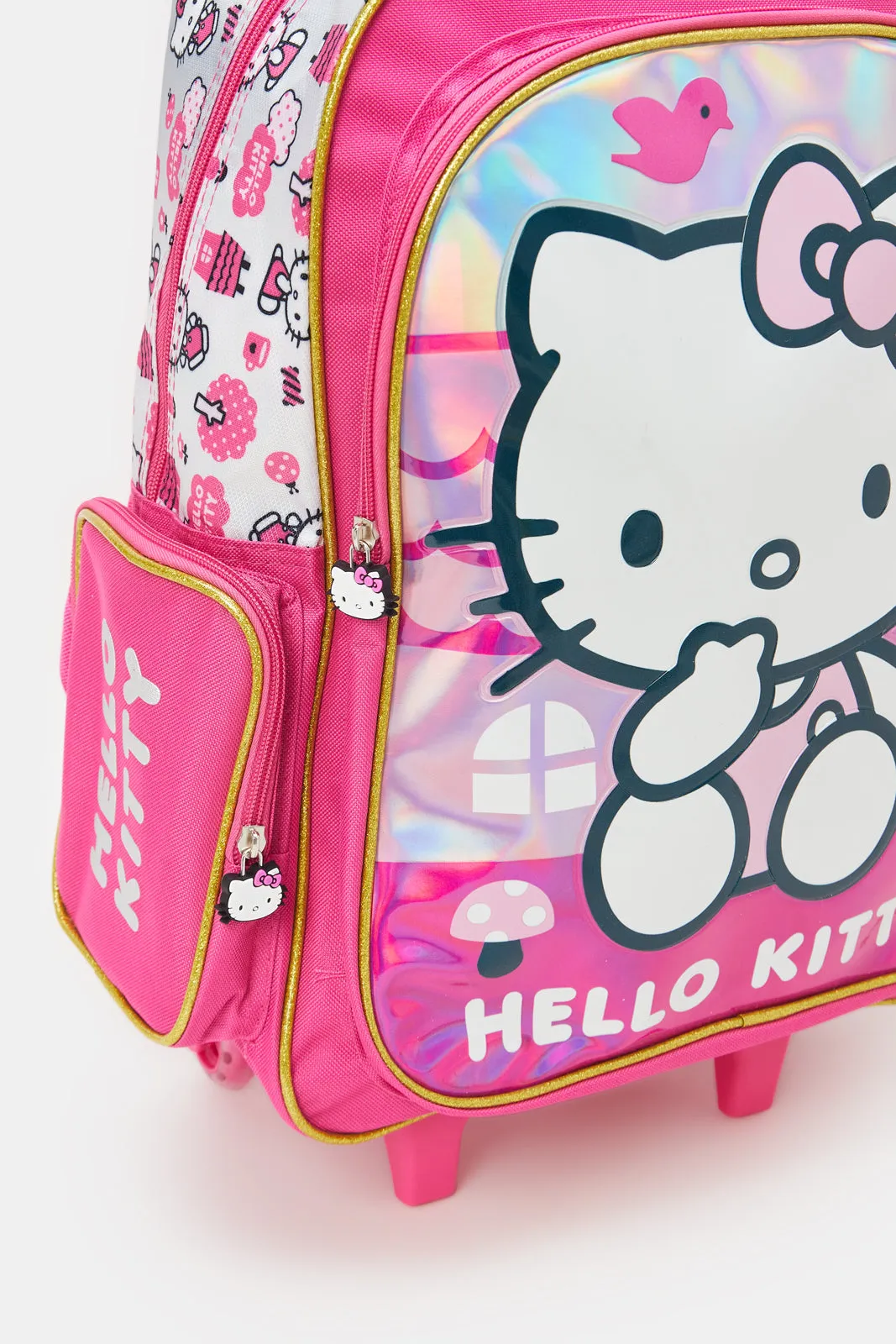 Girls Pink Hello Kitty Trolley Bag (18 Inch)