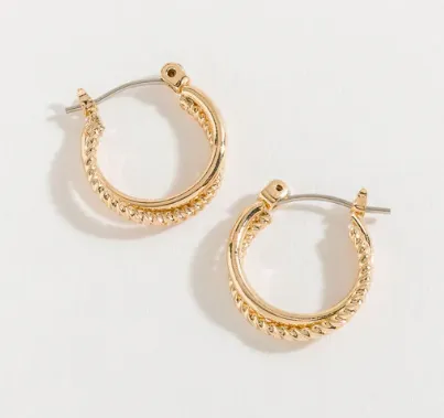 Gold Double Hoop Earrings