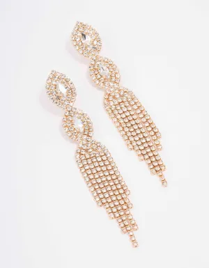 Gold Marquise Flair Drop Earrings