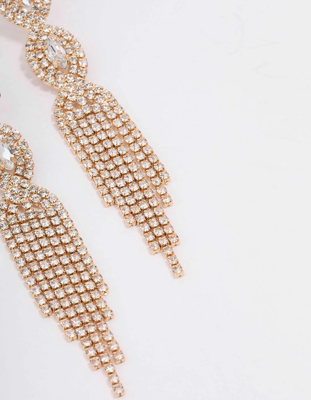 Gold Marquise Flair Drop Earrings