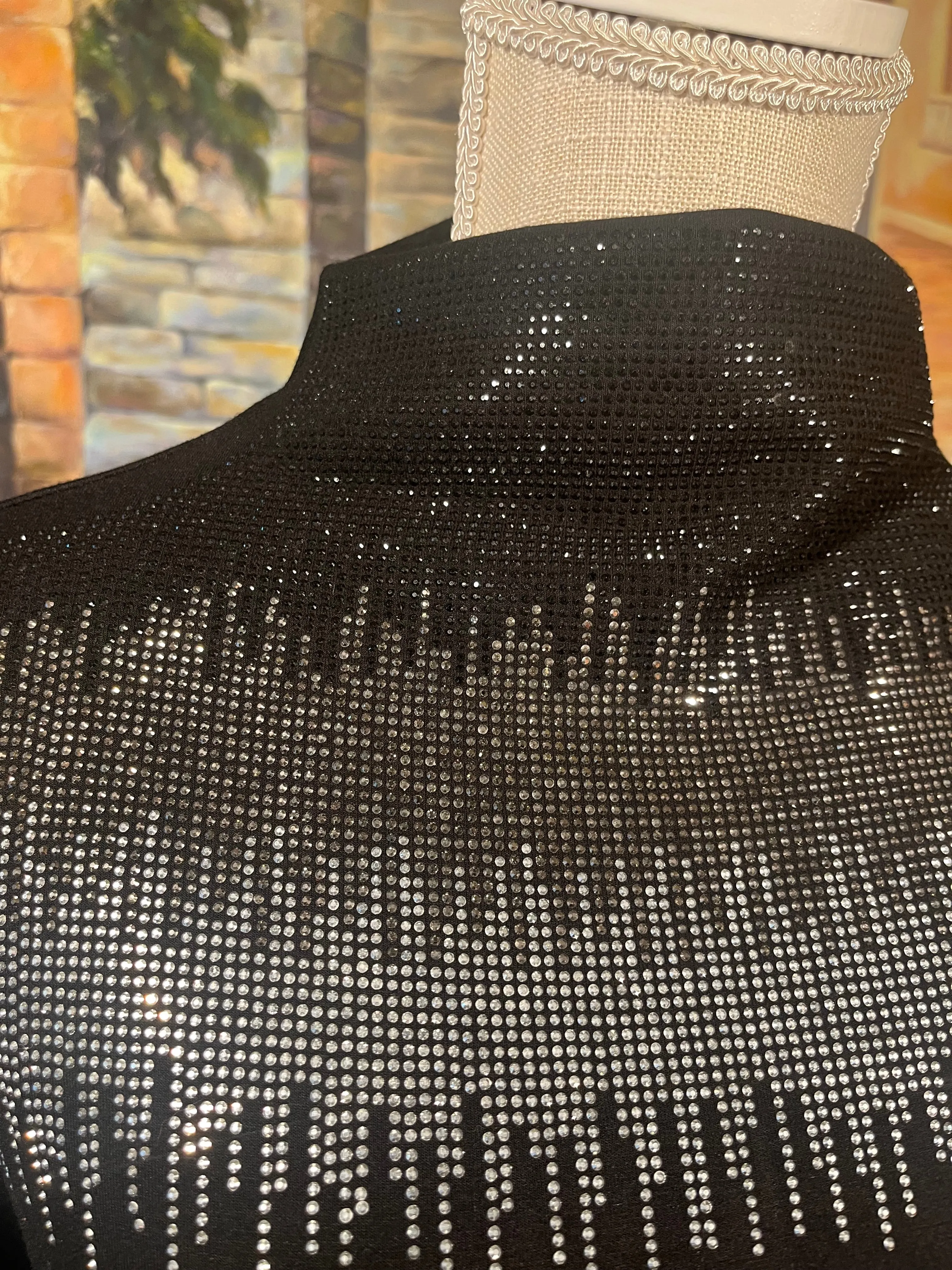 Gorgeous Black blouse with sparkly crystals